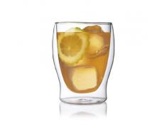 Luigi Bormioli 1443 doppelwandiges Borosilikatglas Trinkglas ohne Henkel 350 ml, 2-er Set