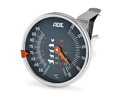 ADE Mechanisches Bratenthermometer BBQ1801 (Ofenthermometer aus Edelstahl mit analoger Skala für Fleischtemperatur und Ofentemperatur)