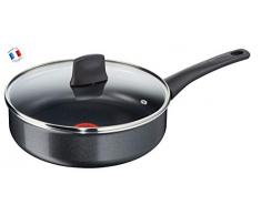 Tefal Elegance C36733 Schmorpfanne mit Deckel 26 cm, Aluminium, schwarz