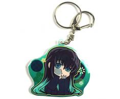 MXLY Tokitou Muichirou, Gesichtsaufkleber, Glas-Serie, Anime, Dämonen, Slayer, Schlüsselanhänger für Cosplay, Geschenk für Freund