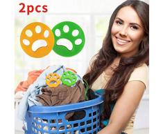 Idepet Tierhaarentferner für Laundry 2PCS, Waschmaschine Tierhaarfänger für Kleidung Bettwäsche, wiederverwendbarer Reinigungsball Schwimmender Waschtrockner Schwimmender Ball