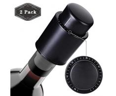 Weinverschluss Vakuum Weinstopper Weinflaschenverschluss Wein Stopper Wein Flaschenverschluss mit Datumsskala, 10 Tage Erhaltungs, H 9cm, Ø 4.6 cm