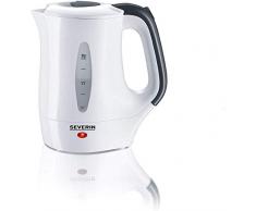 SEVERIN WK 3644 Reise-Wasserkocher-Set (ca. 650 W, 0,5 L, Inkl. 2 Kunststofftassen und 2 Löffel) weiß