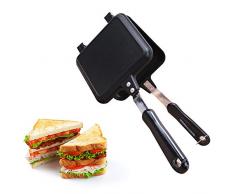 OUJIN Toastie Maker Toastie Maker Toasted Sandwich Maker Antihaftbeschichtung und hitzebeständige Griffe Geeignet für den Außenbereich ohne Strom