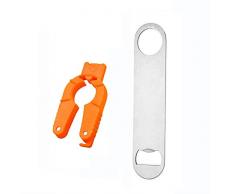 3 x Premium All-in-one Glasdosen-Deckel Drehgriff-Öffner Flacher Bier-Flaschenöffner Ideal für Senioren, Arthritis, Menschen mit schwachen Händen mit gratis Einmachöffner 3 Pack Premium All-in-one Jar