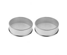 UPKOCH Mehlsieb Edelstahl Mehlsieb Feinmaschiges Küchensieb für Kuchenbackzubehör 2St