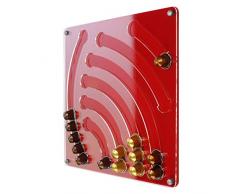 Plexidisplays 1103006 Wand-Kapselhalter für Nespresso-Kapseln, Design Wasserfall, 41 x 40 cm, rot