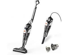 MEIYOU Staubsauger Beutellos, 18000PA 2in1 Stielstaubsauger&Handstaubsauger mit 6M Kabel (600 Watt,0.7L,2 Zubehör) Doppelfiltersystem【Energieklasse A+】