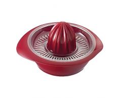 Westmark Zitruspresse mit Behälter, Durchmesser: 18,7 cm, Fassungsvermögen: 0,5 Liter, Kunststoff, Limetta, Rot, 3091227R