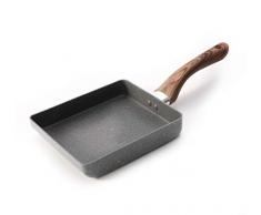 Zaigon All in 1 Pfanne - Induktion + Spülmaschine geeignet - Kleine Pfanne - Omelett Pfanne - Tamagoyaki Pfanne – Tamago Pfanne – viereckige Pfanne – Sushi Pfanne-eckige Pfanne