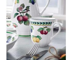 Villeroy & Boch French Garden Fleurence Jumbo Becher, 480 ml, Premium Porzellan, Weiß/Bunt