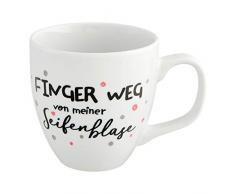 Him & I® - Jumbo Tasse mit Spruch Finger weg von meiner Seifenblase - 9,5 cm - 0,45 l - Porzellan Tasse groß - Kaffeetasse - Kaffeebecher - Geschenk Idee für beste Freundin, Mama, Schwester & Kollegin