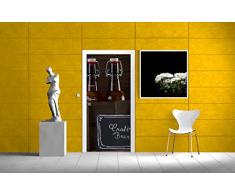 posterdepot Türtapete Türposter Biervarianten - Pils im Glas, Flaschenbier, Schild Craft Beer - Größe 93 x 205 cm, 1 Stück, ktt0759