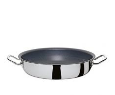 Spring 1482906028 Vulcano Ceramic Servierpfanne XL hoch, Keramik, silber, 7 x 30 x 40 cm