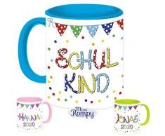 MissRompy Schulkind 2020 (828) KinderTasse mit Name Tasse Namentasse Becher Kinderbecher
