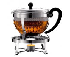 CHAMBORD SET: Teebereiter mit Plastikfilter, 1.3 l, mit Rechaud