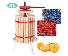 wolketon Obstpresse 6L Saftpresse Entsafter Mühle Fruchtpresse weinpresse Presse Frucht mit 1 Presstuch