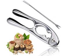 Discra Walnüsse Haselnuss Nußknacker Walnussknacker Haselnussknacker Zinkdruckguss Sieber, Silber-4, 17.5X4.5CM