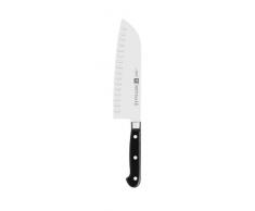 Zwilling 31120181 Professional S Santokumesser mit Kullen, Rostfreier Spezialstahl, Zwilling Sonderschmelze, genietet, Vollerl, Kunststoff-Schalen, 18 cm, schwarz