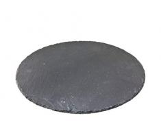 meindekoartikel Schieferplatte rund Untersetzer Servierhilfe Präsentationsteller Teller – Ø30cm