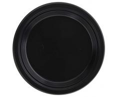 RAGO Plastikteller 50 Stück, Deluxe EINWEG Teller aus Plastik, 24cm Groß – Schwarz