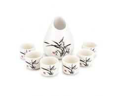 Wuhuizhenjingxiaobu Flagon, Flachmann, Sake Weinset Ke Rui 迩 Wassertropfen Wein Geschenkset Likörglas Weinseparator Gelber Wein Sake Keramiktopf Eine Tasse Spiritus Weinglas Kleiner Weinkeller Wein We