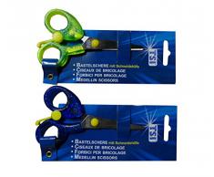 2 Bastelscheren/Schülerschere/mit Schneidehilfe / 13cm / rund