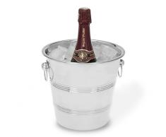 Viscio Trading 171429 Eiskübel für Champagner, aus Edelstahl, 22 cm