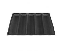 12-Zoll-Antihaft-Silikon-Brottöpfe Backblech 5 Laib Baguette Form Brote Wave Baker Baguette Pan Backformen Backblech (Color : Black)