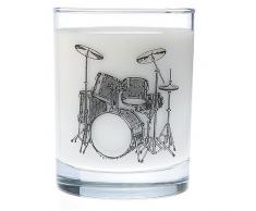 Clear Glass Tumbler: Drum Set