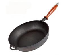 Bratpfanne hoch aus Gusseisen, ohne Deckel, 28 cm