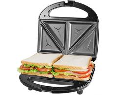ostba Sandwichmaker, Sandwichtoaster, Waffeleisen, Antihaftbeschichtete abnehmbare Platten, Cool Touch Griffe, BPA frei, schwarz