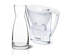 BWT 815086 Penguin Tischwasserfilter 2,7l weiß und Magnesium Mineralizer für 120l gefiltertes Leitungswasser mit Glaskaraffe