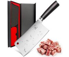 imarku Hackmesser Chinesisches Kochmesser 6 Zoll Metzgermesser Scharf Chinesisch Hackbeil Messer mit Holz Pakkawood Griff für Knochen