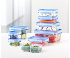 Emsa 508548 Rechteckige Frischhaltedose mit Deckel, 8.2 Liter, Transparent/Blau, Clip & Close