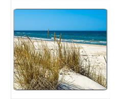 decorwelt | Herdabdeckplatte 60x52 cm Ceranfeldabdeckung 1-Teilig Universal Elektroherd Induktion für Kochplatten Herdschutz Deko Schneidebrett Sicherheitsglas Spritzschutz Glas Strand