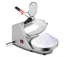 Jusp Yisa Ice Crusher Elektro-EIS-Crusher, Ice Shaver Schnee-Kegel-Hersteller-Maschine mit Edelstahl-Schüssel Non-Slip-Pads für Cocktails Ice Cream Smoothies Kalter Saft