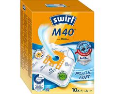 Swirl M 40 MicroPor Plus Staubsaugerbeutel für Miele Staubsauger | Anti-Allergen-Filter | Dauerhaft hohe Saugleistung | 10er Pack inkl. 2 Filter
