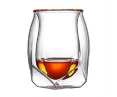 Schnapsgläser Whiskyglas Set, 200ml Hochwertige Kristallschale Persönlichkeit Glas Startseite Whisky Wine Spirit Glas Kaltes Getränk Cup