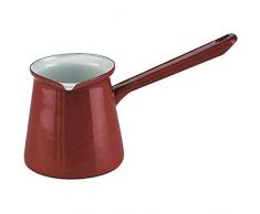 Ibili Kaffeekanne Roja türkischer Stil 0,5 l aus emailliertem Stahl in rot, 10 x 20 x 10 cm
