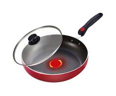 Multifunktionspfanne Antihaftpfanne ohne Ölrauch mit Glasdeckelpfanne Fried Steak Induction