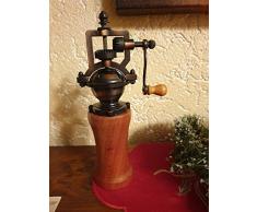 Gewürzmühle aus Holz handmade Pfeffermühle Vintage Einstellbares Mahlwerk Handgedrechselt Unikat aus Mahagoni/Meranti