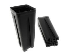 GREEN24 50 Stck. Vierecktopf 7 x 7 x 18 cm - Profi Spezialtopf für die Anzucht von Tiefwurzlern, extra robust | Pflanztopf Blumentopf Vierkant-Topf (50 Stück)