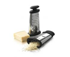 BOSKA Käsereibe Trio Formaggio, Edelstahl, Schwarz/Silber, 9 x 4 x 16 cm