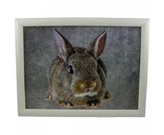 AS4HOME Knietablett - Lap Tray - Kaninchen Hase - lustiges Kissentablett