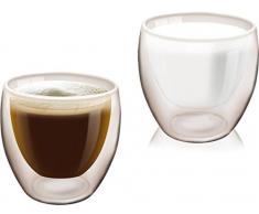 2x Doppelwandiges Thermo Glas 200 ml | Tee Glas | Kaffee Glas | Kaffeetasse