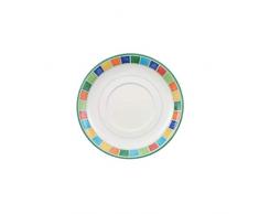 Villeroy & Boch Twist Alea Limone Untertasse, 14 cm, Premium Porzellan, Weiß/Gelb