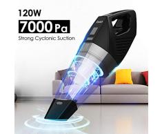 Handstaubsauger Akku Beutellos Tragbar Nass&Trocken 120W 7000 PA Handstauger für Auto Büro Haus