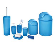 WENKO 15313100 Schwingdeckeleimer Arktis Blau, Fassungsvermögen 4.5 L, Kunststoff - Polypropylen, 19.5 x 31 x 19.5 cm, Blau