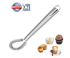 WEERSTONE Schneebesen mit Spirale aus Edelstahl, 20 cm, silberfarben